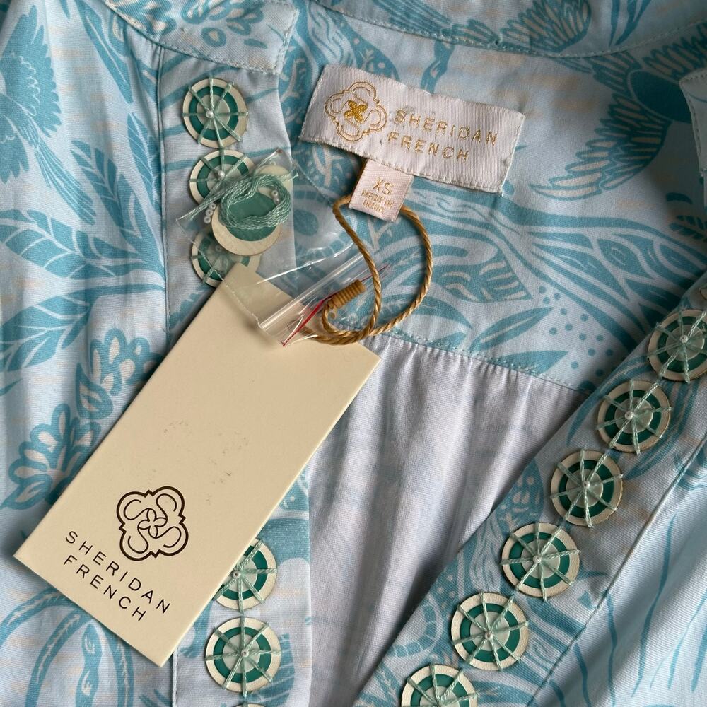 Sheridan French Caty Dress in the Whimsical Island Sky print Sz XS - Picture 8 of 9